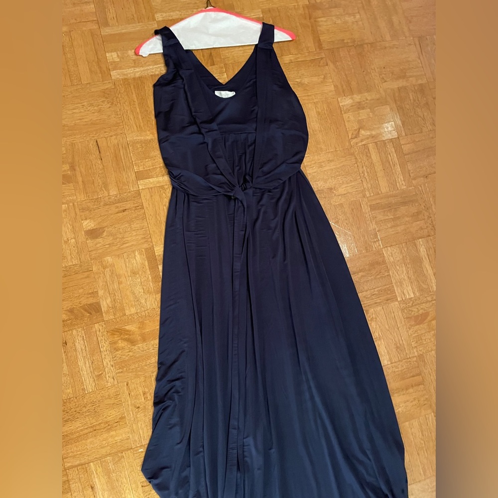 Navy blue maternity dress, formal